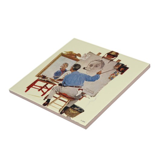 Carreau Autoportrait triple (Côté)