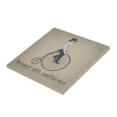 Carreau Avancer avec confiance Vintage vélo (Côté)