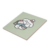 Carreau Avant le coucher avec ma chienne - Livre et Amoure (Côté)