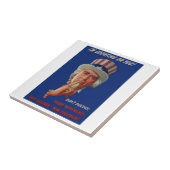 Carreau Avertissement des années 1940 de l'oncle Sam (Côté)