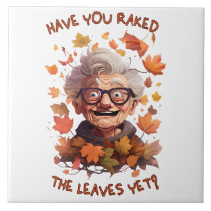 Carreau Avez-vous ratissé les feuilles déjà