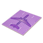 Carreau Avion Art déco, violet violet et lavande (Côté)