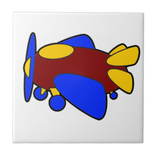 Carreau Avion mignon coloré Cartoon Plane pour enfants