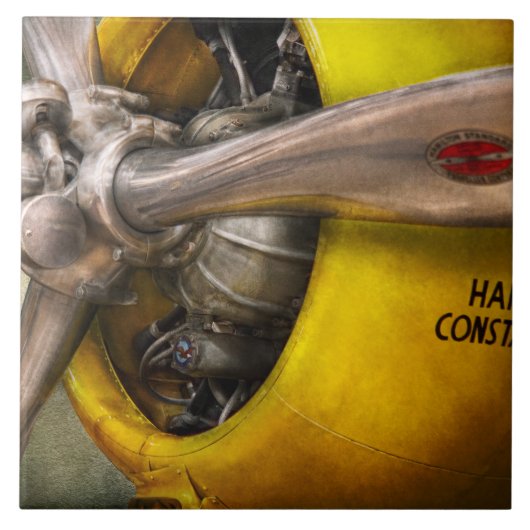 Carreau Avion - Pilote - Hélice - Twin Wasp (Devant)