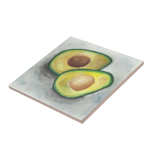 Carreau Avocado en aquarelle (Côté)