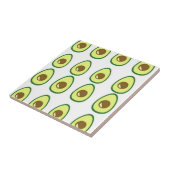 Carreau Avocat vert tranché sur blanc (Côté)