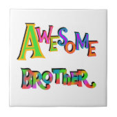 Carreau Awesome Frère T-shirts et cadeaux (Devant)