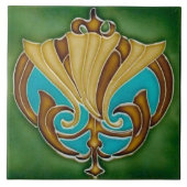 Carreau Azulejo Art Nouveau Ceramic tile (Devant)