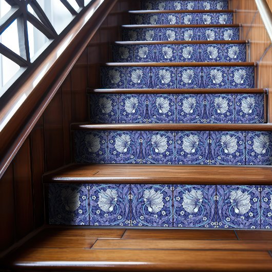 Carreau Azulejo Blue Pimpernel Seamless 1/2 William Morris