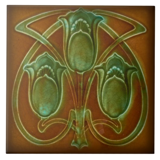 Carreau Azulejo Carrelage Art nouveau cheminée décorative (Devant)