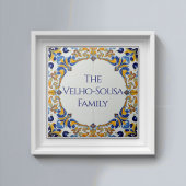 Carreau Azulejo Colorful Custom Name Plate Plaque Sign