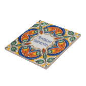 Carreau Azulejo Colorful Custom Name Plate Plaque Sign (Côté)