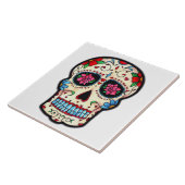 Carreau Azulejo Crâne Mexicain (Côté)