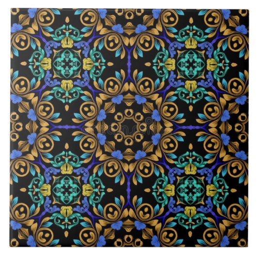 Carreau Azulejo de cerámica estilo barroco (Devant)