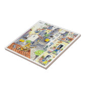 Carreau azulejo De Lisbonne 02 de tuile de Lisbonne (Côté)