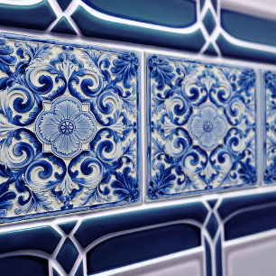 Carreau Azulejo Lisbon Motif Décor Céramique Talavera