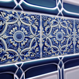 Carreau Azulejo Lisbon Motif Décor Céramique Talavera