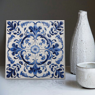 Carreau Azulejo Lisbon Motif Décor Céramique Talavera