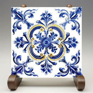 Carreau Azulejo Lisbon Motif Décor Céramique Talavera