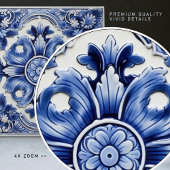 Carreau Azulejo Lisbonne motif Talavera Design céramique