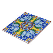 Carreau Azulejo Lisbonne motif Talavera Design céramique (Côté)