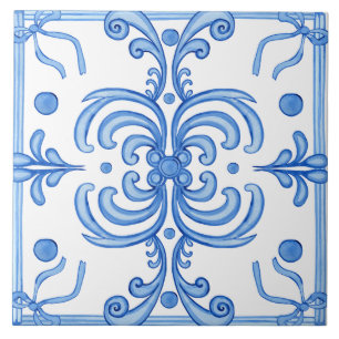 Carreau Azulejo Portugais Méditerranéen Traditionnel