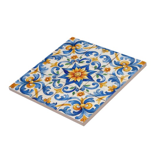 Carreau Azulejo Sunburst Spice (Côté)