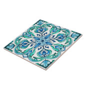 Carreau Azulejo vert rustique (Côté)