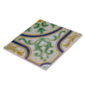 Carreau azulejos bleu floral (Côté)