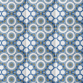 Carreau Azulejos marocain géométrique bleu et blanc
