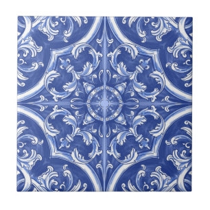 Carreau Azulejos tribaux traditionnels portugais à l'aquar
