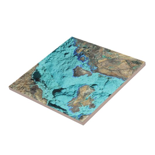 Carreau Azurite et malachite (Côté)