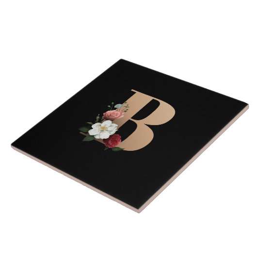 Carreau B Monogramme à fleurs (Côté)