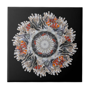 Carreau B&W avec clown 30 x 30