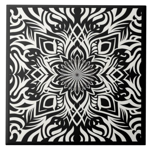 Carreau B&W Harmony (avec bordure) (Devant)