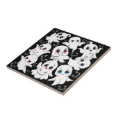 Carreau Baby Ghosts Éffrayant mignon Halloween humeur (Côté)