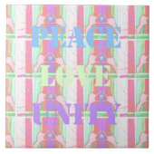 Carreau Baby Kids Peace Love Unity Hakuna Matata design.p (Devant)