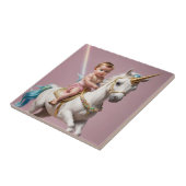 Carreau Baby Riding A Unicorn (Côté)