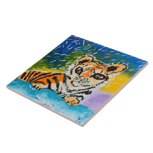 Carreau Baby Tiger "Art by Kids"