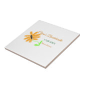 Carreau Bachelorette fête ajouter nom date place tournesol (Côté)