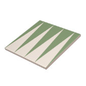Carreau Backgammon Motif Olive Green Tile (Côté)