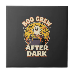 Carreau Badge de l'équipe de fantômes d'Halloween