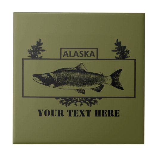 Carreau Badge de pêcheur de combat de l'Alaska (Devant)