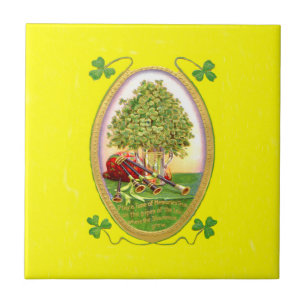 Carreau Bagnons shamrocks Gold Green