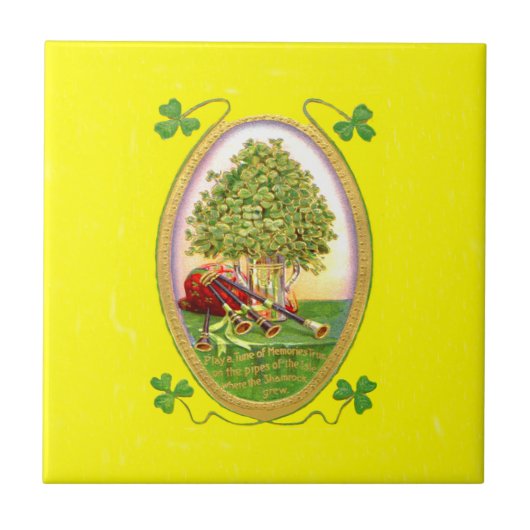 Carreau Bagnons shamrocks Gold Green (Devant)