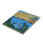 Carreau Baie bleue de héron (Côté)