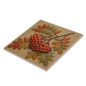 Carreau Baies et feuilles de sorbier d'automne (Côté)