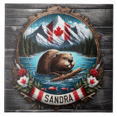 Carreau Baignade de castor canadien à Clear Mountain Lake (Devant)