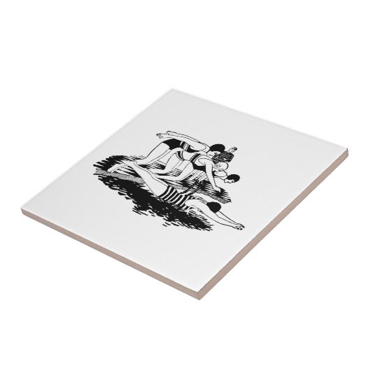 Carreau Baigneurs rétro (Côté)