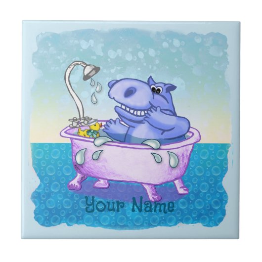 Carreau Bain d'Hippopotame Heureux (Devant)